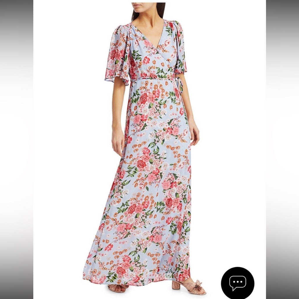Bytimo Summer Of Love Floral Long Wrap Dress